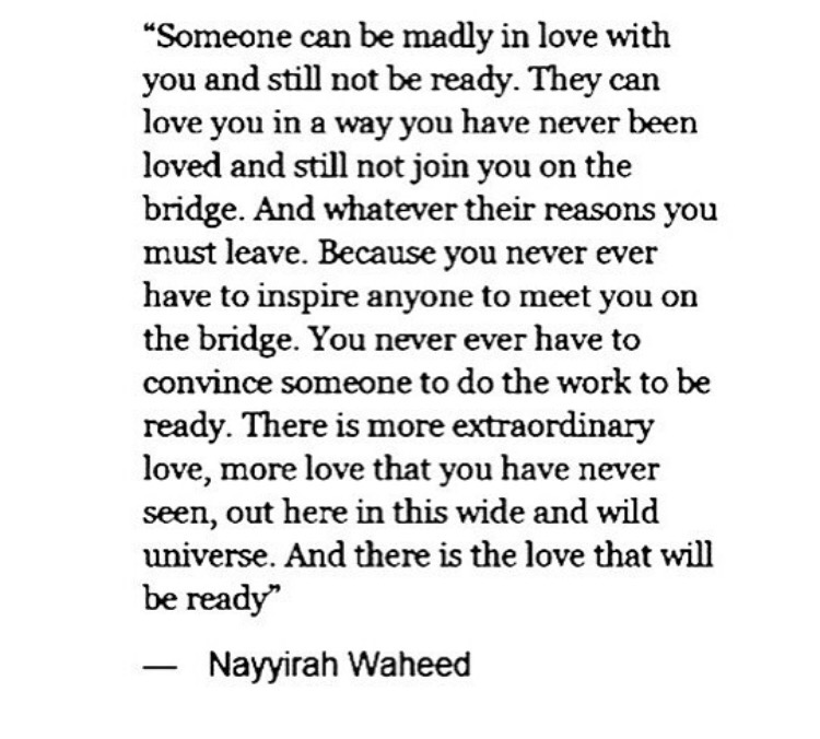You can not make some travel on a path of self discovery if their soul isnt ready to leave where they are