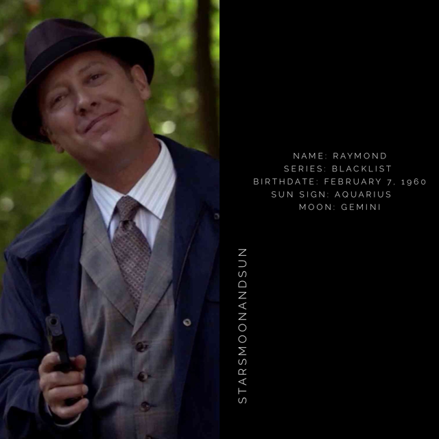 The Astrology of The Blacklist Ray Reddington